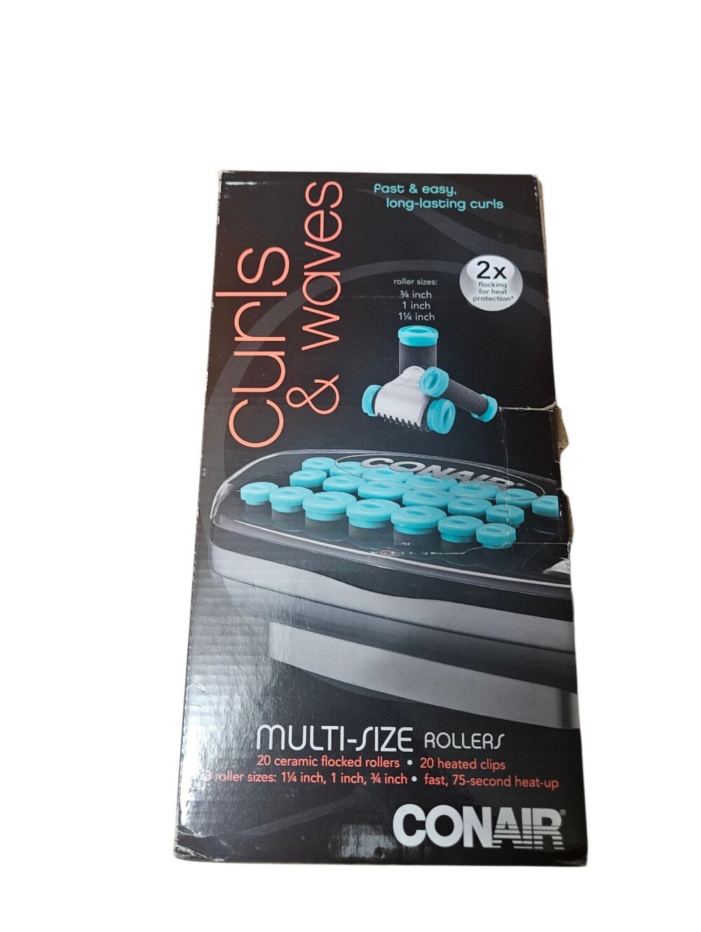 Conair Curls&waves Multi Size Rollers With Clips Open Box Tested!